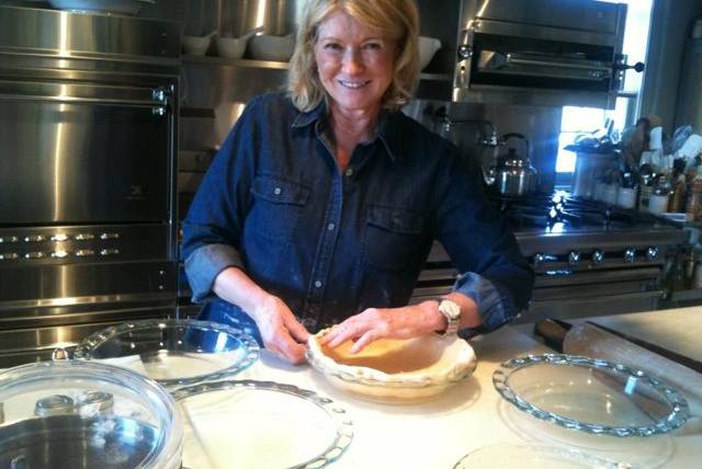 Martha Stewart, making PIES